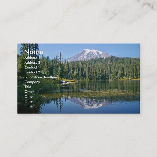 Mount Rainier business card.. Card (Front)