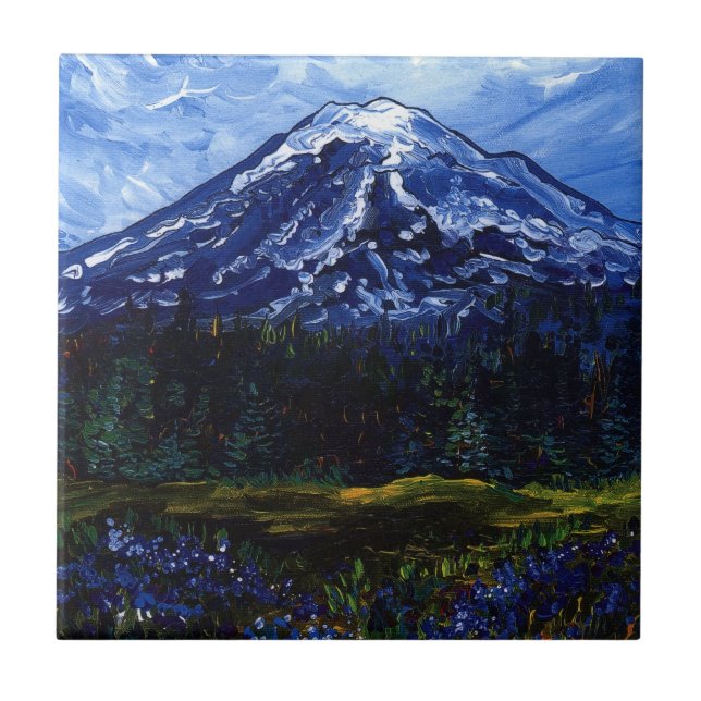Mount Rainier Ceramic Tile (Front)