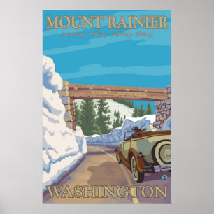 Mount Rainier - Chinook Pass Entrance Poster