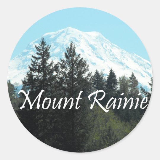 Mount Rainier Classic Round Sticker