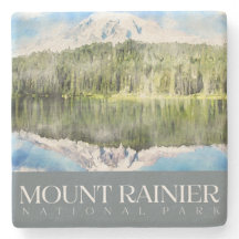 Mount Rainier Coaster, National Park Stone Coaster