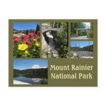 Mount Rainier Collage (Reflection Lake & Falls)