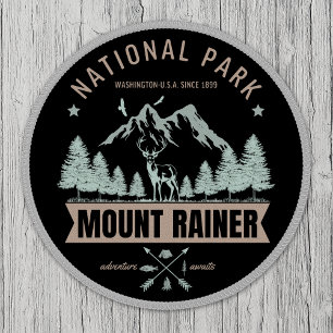 Mount Rainier Embroidered Deer – Nature Explorer Patch