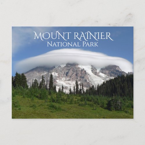 Mount Rainier Encircled by Cloud Mount Rainier NP Postcard
