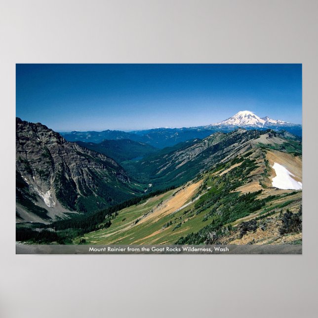 Mount Rainier from the Goat Rocks Wilderness, Wash Poster (Front)