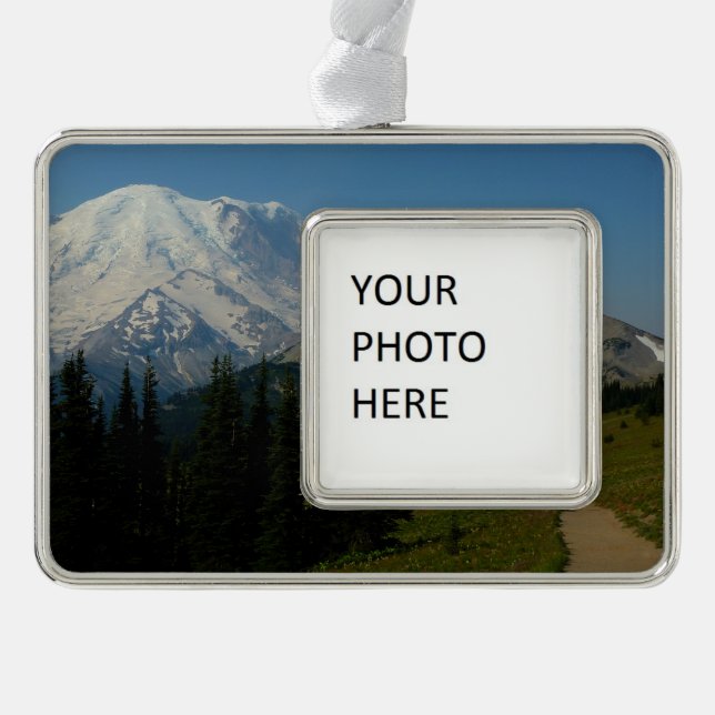 Mount Rainier from the Sourdough Ridge Trail Christmas Ornament (Front)