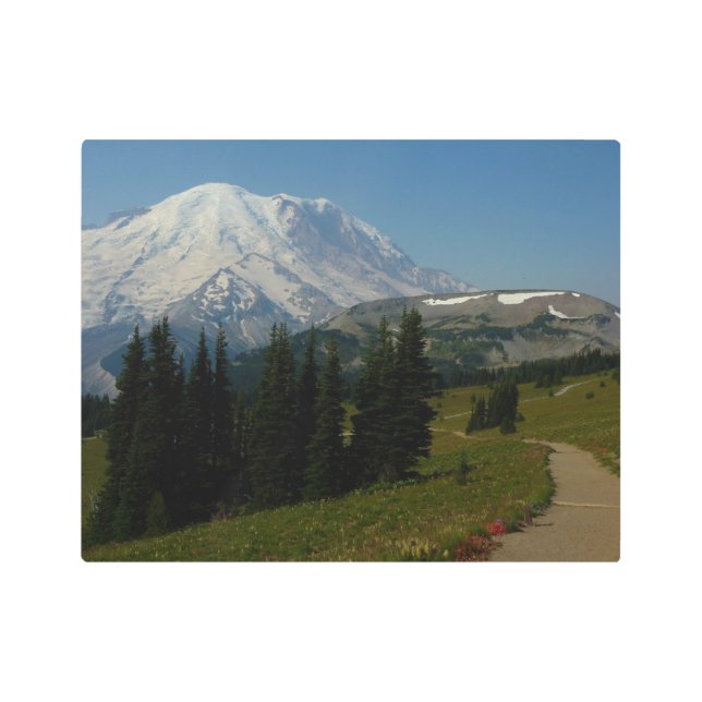 Mount Rainier from the Sourdough Ridge Trail Metal Print (Front)