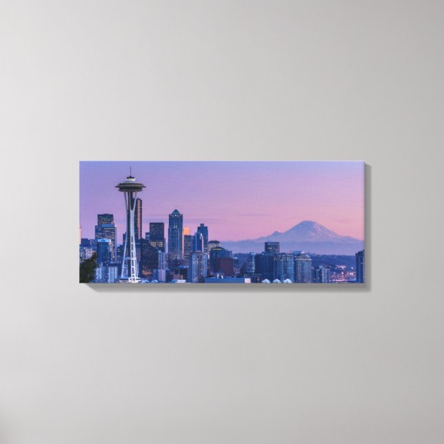 Mount Rainier in the background. Canvas Print (Front)
