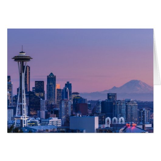 Mount Rainier in the background. Cards (Front Horizontal)