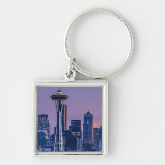 Mount Rainier in the background. Keychain (Front)