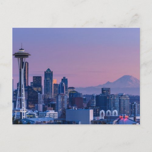Mount Rainier in the background Postcard