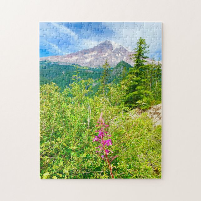 Mount Rainier Inspiring Landscape | Travel Therapy Jigsaw Puzzle (Vertical)