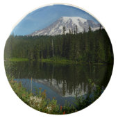 Mount Rainier Lake Reflection with Wildflowers Chocolate Covered Oreo (Front)