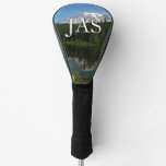 Mount Rainier Lake Reflection with Wildflowers Golf Head Cover