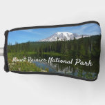 Mount Rainier Lake Reflection with Wildflowers Golf Head Cover