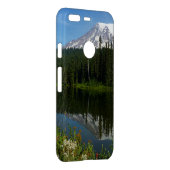 Mount Rainier Lake Reflection with Wildflowers Uncommon Google Pixel Case (Back/Right)