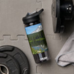 Mount Rainier Lake Reflection with Wildflowers Water Bottle<br><div class="desc">Mount Rainier invites you to photograph it from many stunning angles. This wallpaper shows Mount Rainier on a beautiful sunny day and its reflection in a lake surrounded by colorful wildflowers. It's also seen as the wallpaper "Mount Rainier Lake Reflection with Wildflowers" in the National Parks section on MLeWallpapers.com. Check...</div>