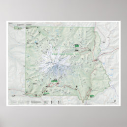Mount Rainier map poster
