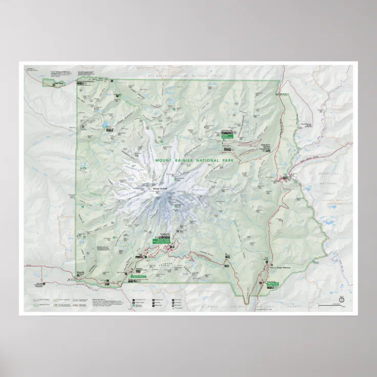 mount rainier national park map