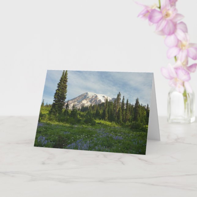 Mount Rainier Morning Light Card (Orchid)