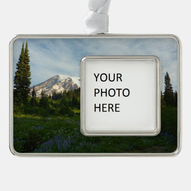 Mount Rainier Morning Light Christmas Ornament (Front)