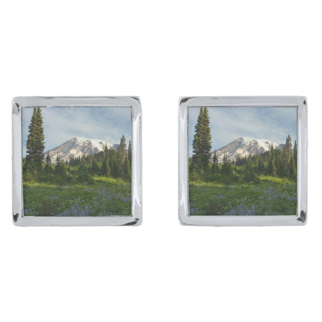 Mount Rainier Morning Light Cufflinks (Front)