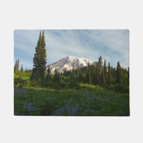 Mount Rainier Morning Light Doormat