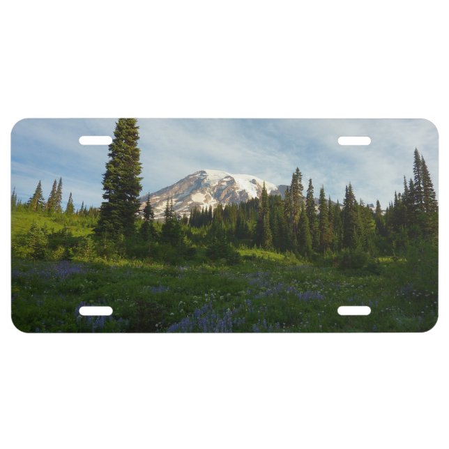Mount Rainier Morning Light License Plate (Front)