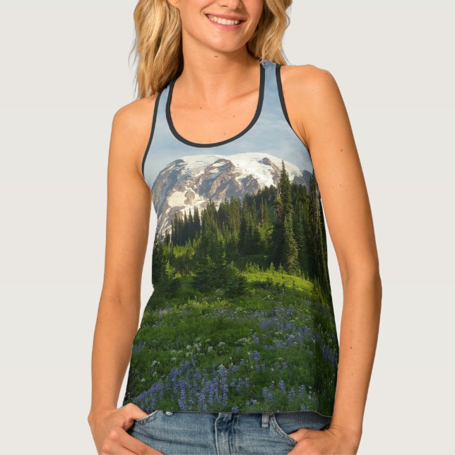 Mount Rainier Morning Light Tank Top (Front)