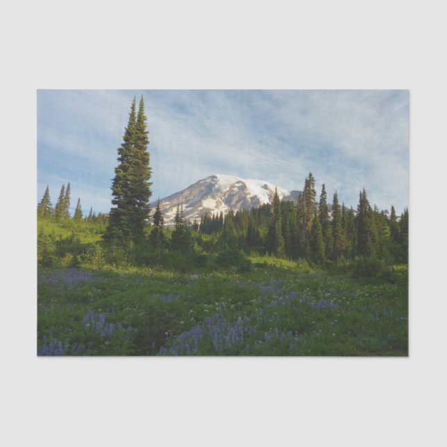 Mount Rainier Morning Light Tissue Paper (Front)