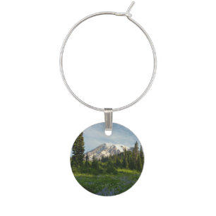 Mount Rainier Morning Light Wine Charm