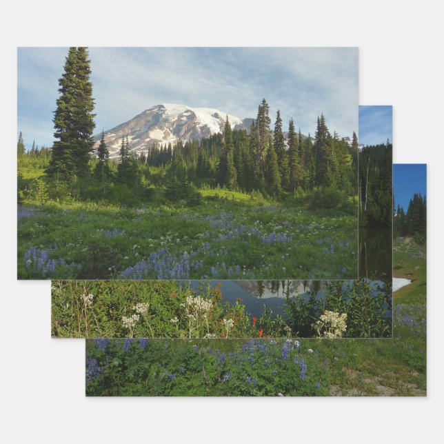 Mount Rainier Morning Light Wrapping Paper Sheets (Set)