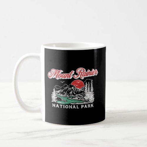 Mount Rainier National Park 80S Mountains Coffee Mug