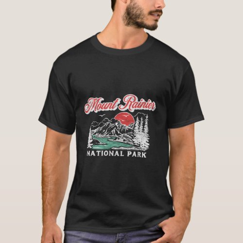 Mount Rainier National Park 80S Mountains T_Shirt