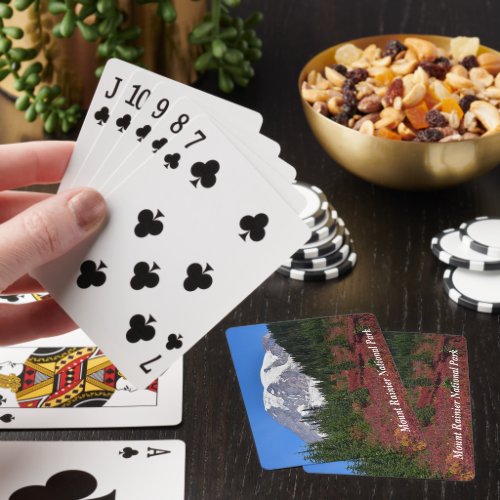 Mount Rainier National Park Autumn Color Poker Cards
