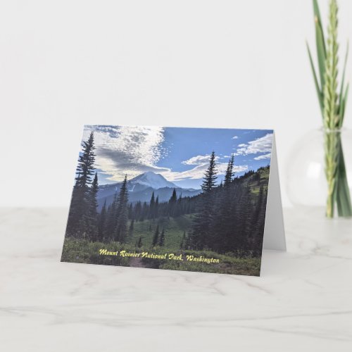 Mount Rainier National Park Blank Greeting Card