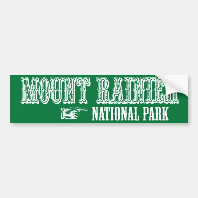 Mount Rainier National Park Bumper Sticker (Front)