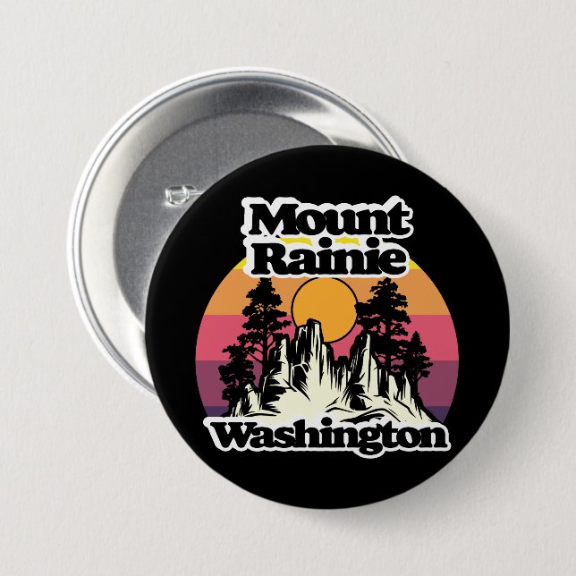 Mount Rainier National Park Button (Front & Back)