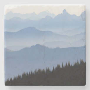 Mount Rainier National Park   Cascade Mountains Stone Coaster