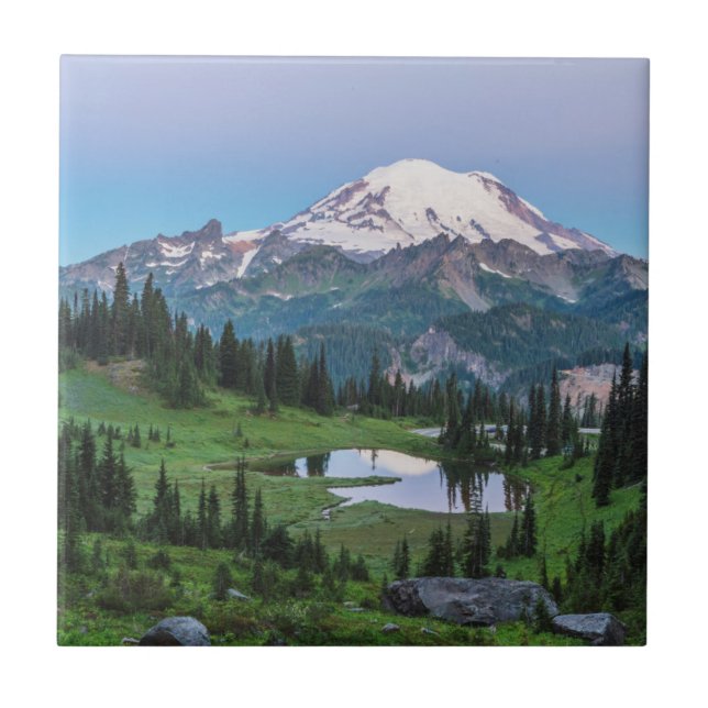 Mount Rainier National Park Ceramic Tile (Front)