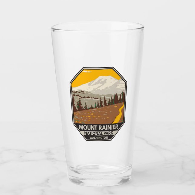 Mount Rainier National Park Cowlitz Divide  Glass (Front)