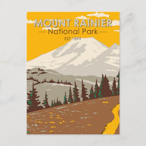 Mount Rainier National Park Cowlitz Divide Postcard