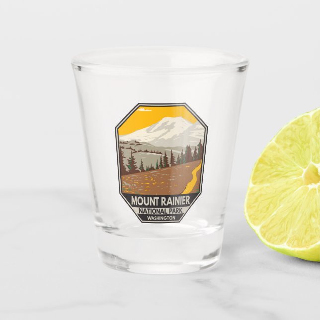 Mount Rainier National Park Cowlitz Divide  Shot Glass (Front)