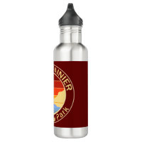 Mount Rainier National Park Washington Vintage Water Bottle