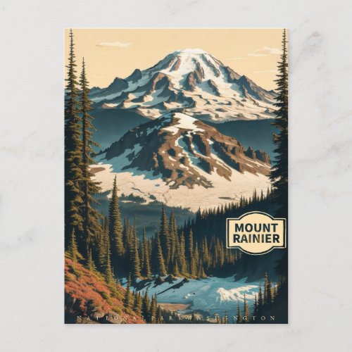 Mount Rainier National Park in Washington Postcard