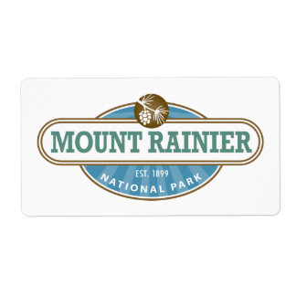 Mount Rainier National Park Label
