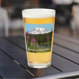 Mount Rainier National Park Landscape Glass