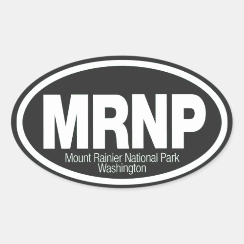 Mount Rainier National Park Oval Sticker