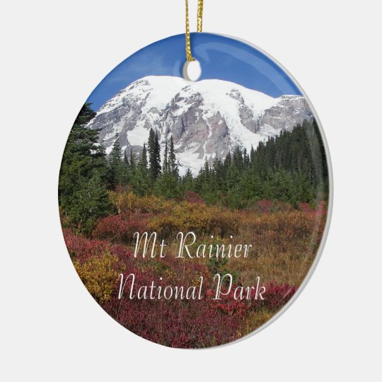Mount Rainier National Park Photo Ceramic Ornament