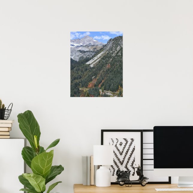 Mount Rainier National Park Scenic Canyon Poster (Home Office)